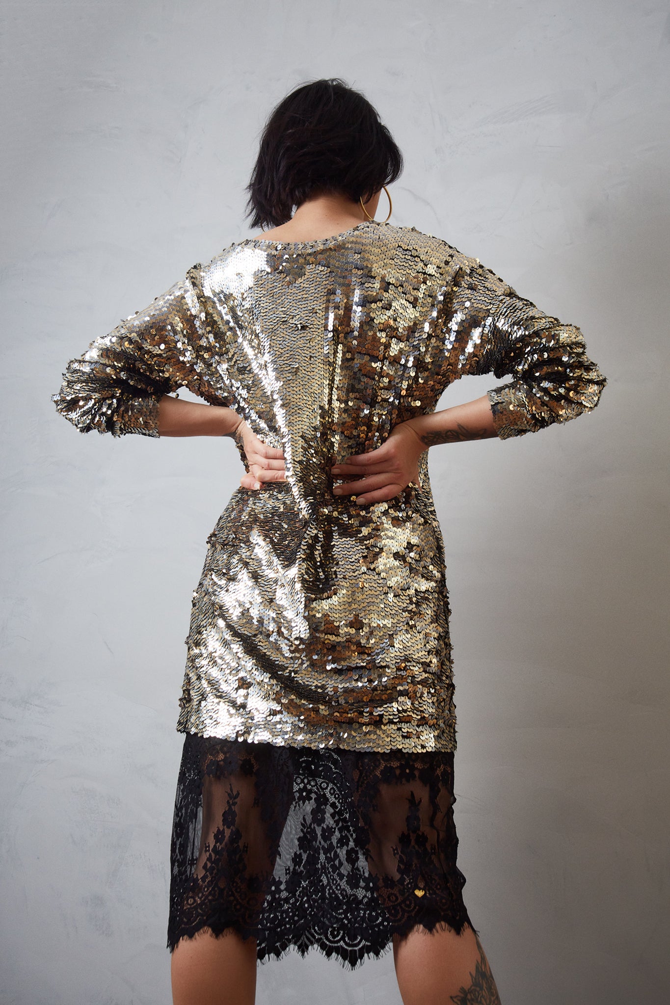 Anágua midi em tule e renda - Leonora