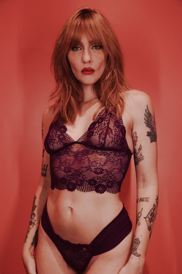 Calcinha em tule e renda - Marta