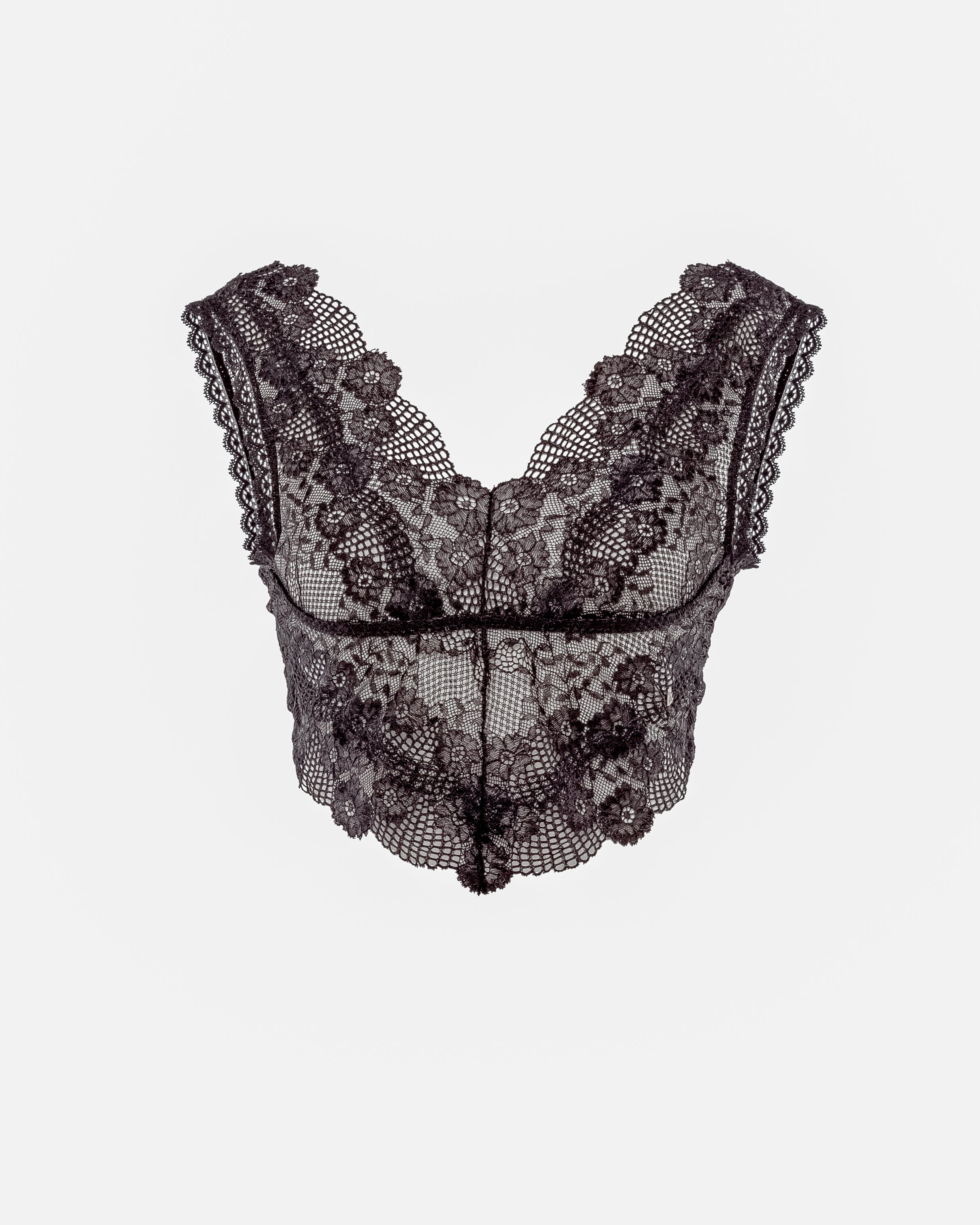 Top de renda com alças largas - Beatriz