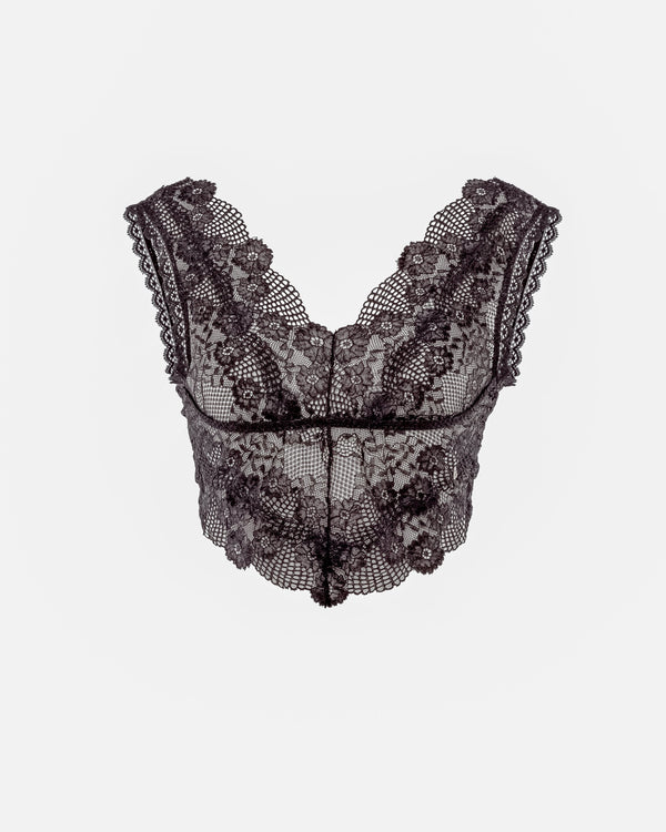 Top de renda com alças largas - Beatriz