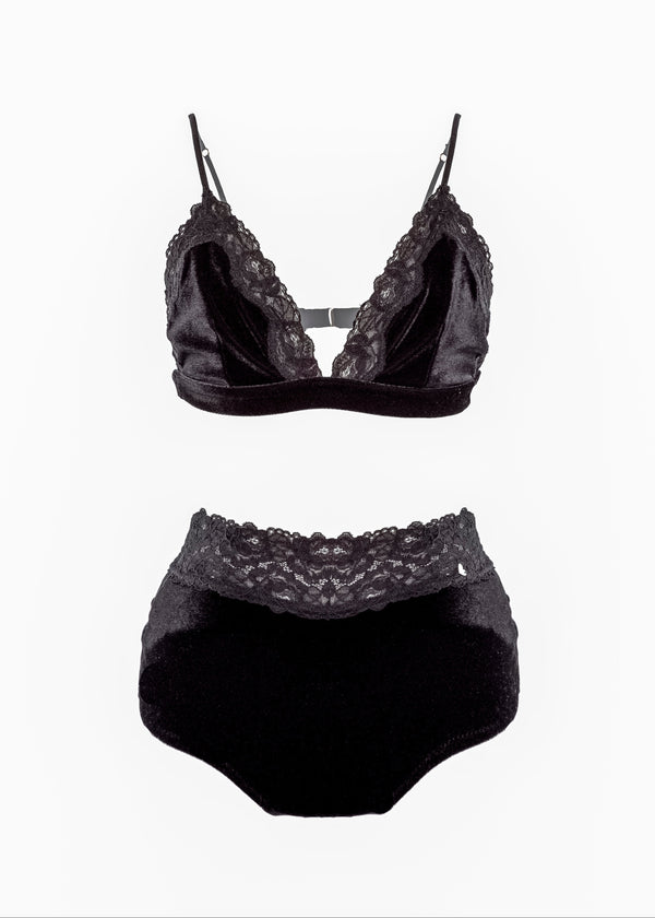 Calcinha cintura alta em veludo - Hot Panty Velvet