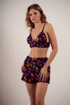 Conjunto sleepwear floral em seda - Ju