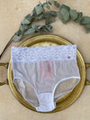 Calcinha cintura alta em tule com bordado - Carine II