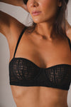 Top meia taça em tule laise - Luiza