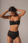 Top meia taça em tule laise - Luiza