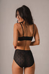 Top meia taça em tule laise - Luiza