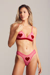 Conjunto em tule com aplicação em veludo - May Coração