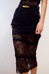 Anágua midi em tule e renda - Leonora