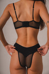 Top em malha arrastão - Free Nipple