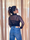 Blusa manga longa tule - Diane Keaton