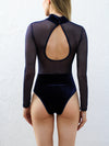Body em tule e veludo - Tati