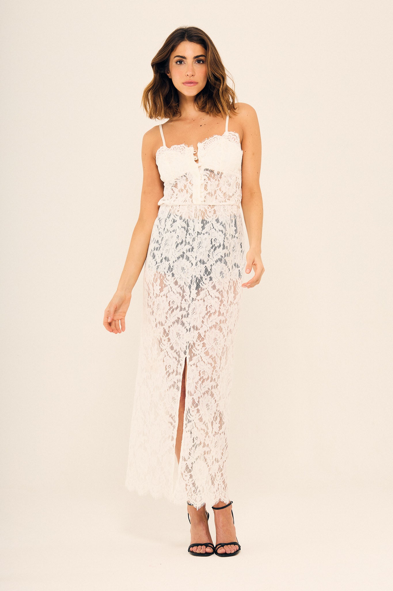 Vestido longo em renda - Pri