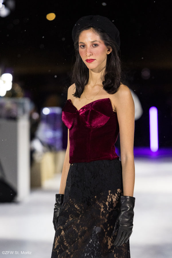 Corselet sem alças em veludo - Velvet