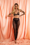 Legging de tule com risca